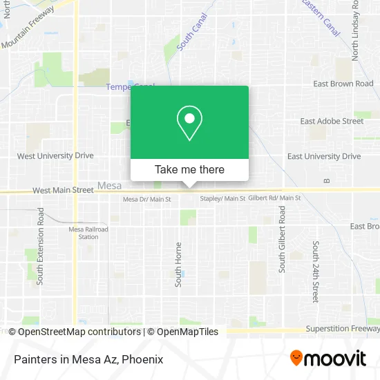 Painters in Mesa Az map