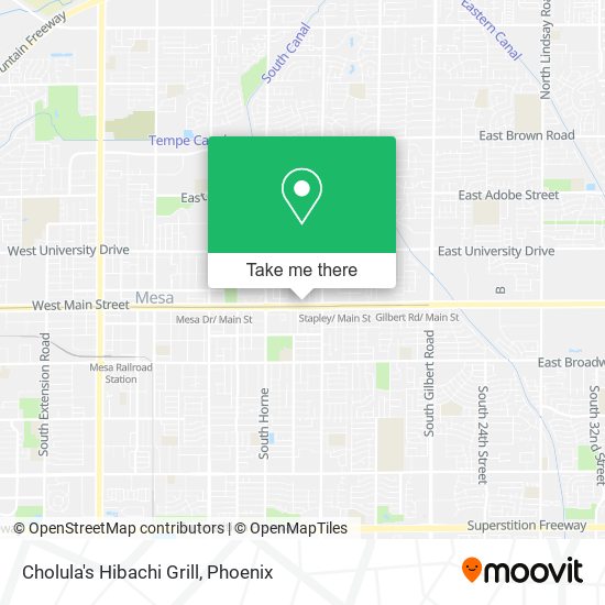 Cholula's Hibachi Grill map