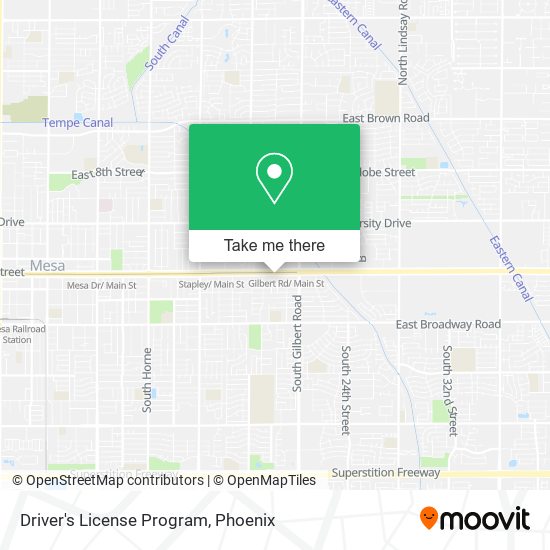 Driver's License Program map