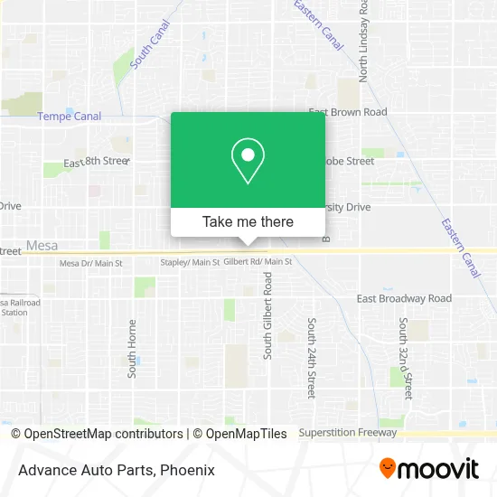 Advance Auto Parts map