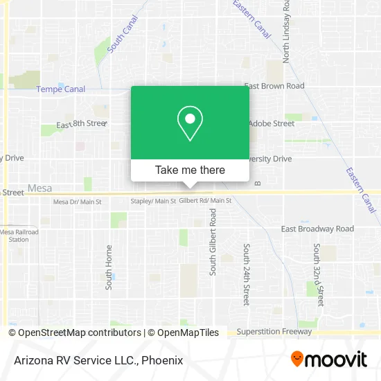 Mapa de Arizona RV Service LLC.