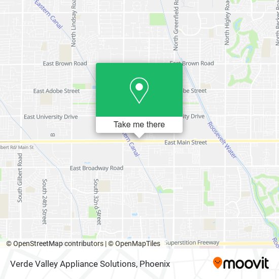 Mapa de Verde Valley Appliance Solutions