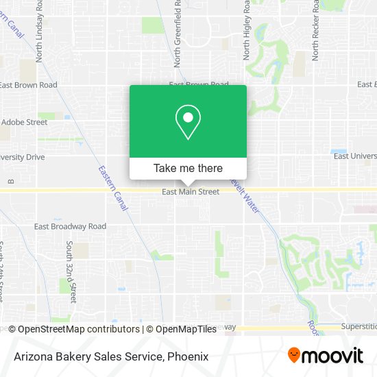 Arizona Bakery Sales Service map