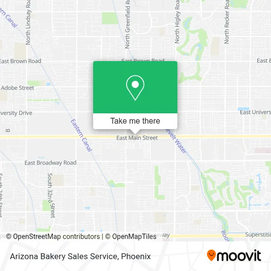 Arizona Bakery Sales Service map