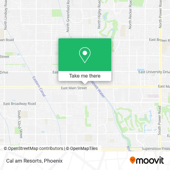 Cal am Resorts map