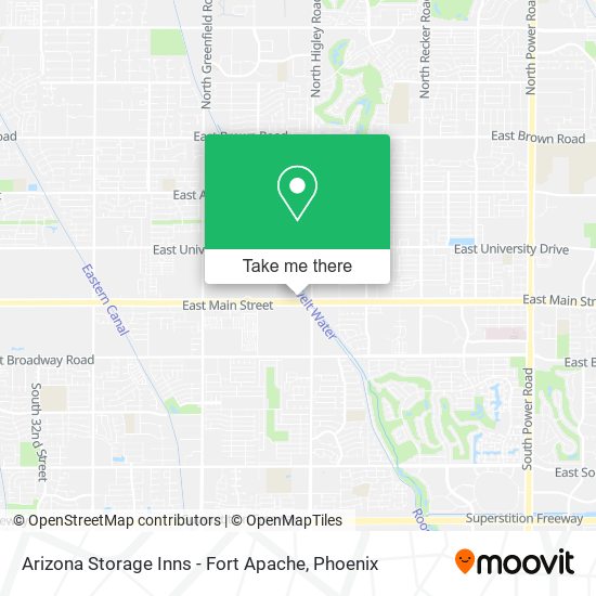 Arizona Storage Inns - Fort Apache map