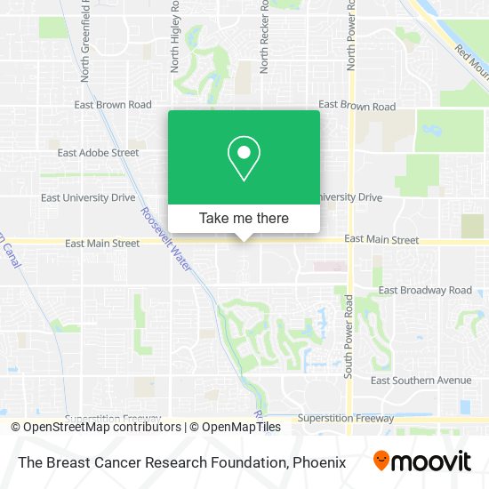 The Breast Cancer Research Foundation map