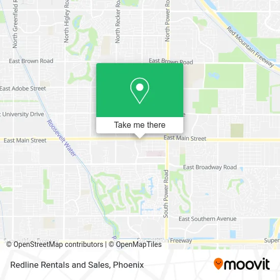 Redline Rentals and Sales map