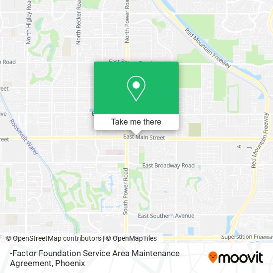 Mapa de -Factor Foundation Service Area Maintenance Agreement