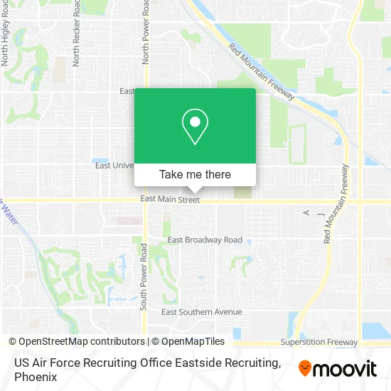 US Air Force Recruiting Office Eastside Recruiting map