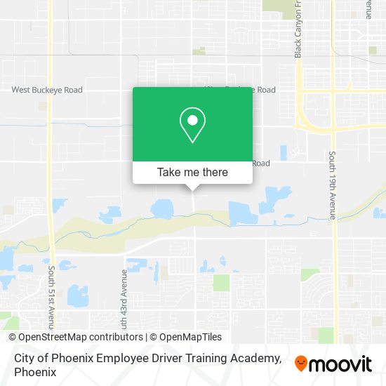 City of Phoenix Employee Driver Training Academy map