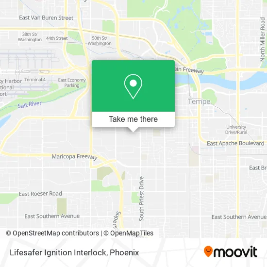 Lifesafer Ignition Interlock map