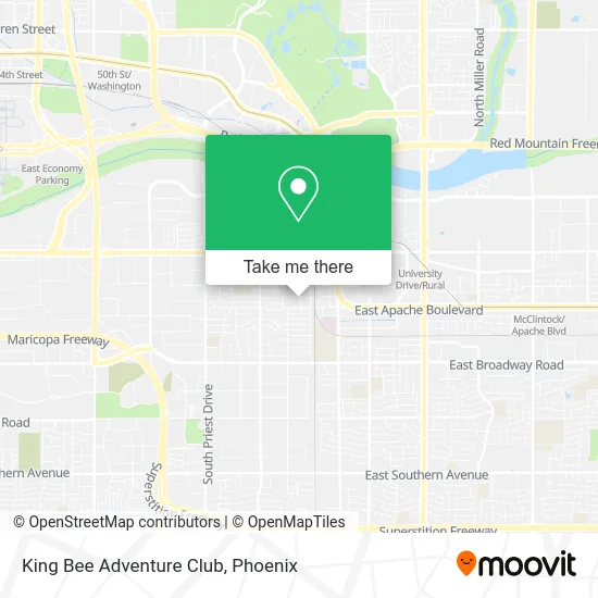 King Bee Adventure Club map