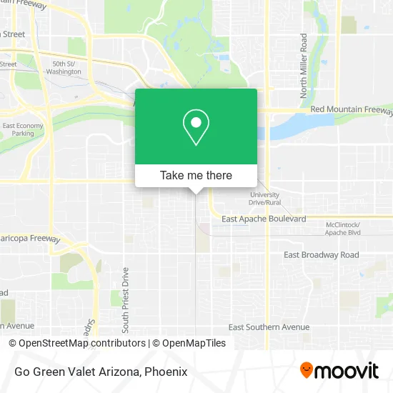 Go Green Valet Arizona map