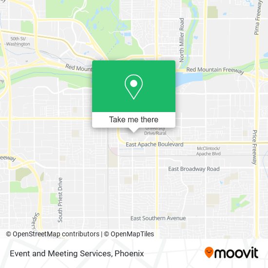 Event and Meeting Services map