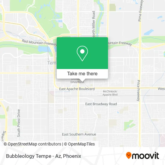 Bubbleology Tempe - Az map