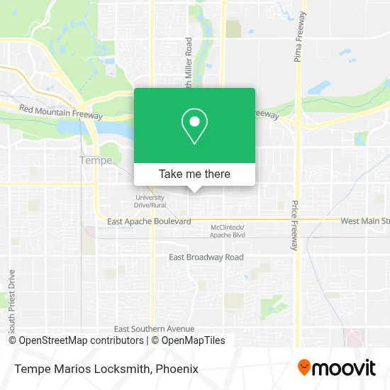 Tempe Marios Locksmith map