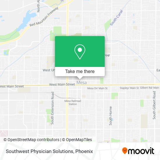 Southwest Physician Solutions map