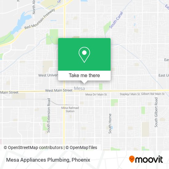 Mesa Appliances Plumbing map