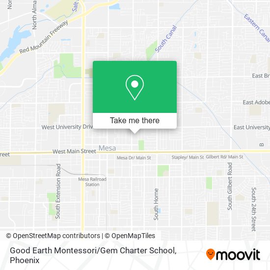 Mapa de Good Earth Montessori / Gem Charter School
