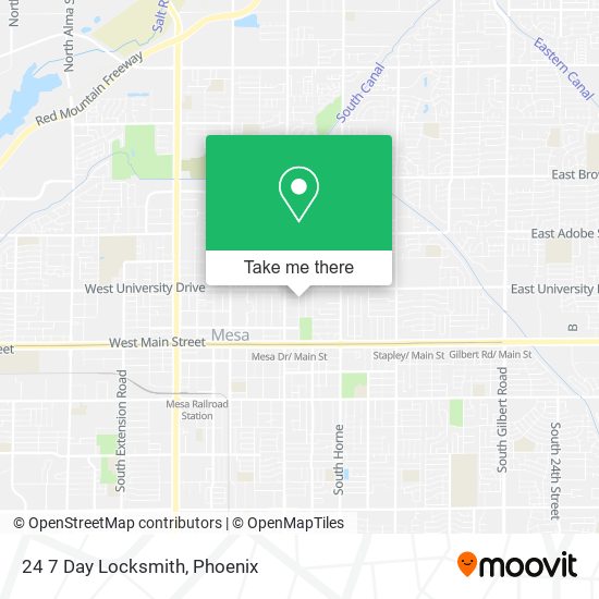 24 7 Day Locksmith map