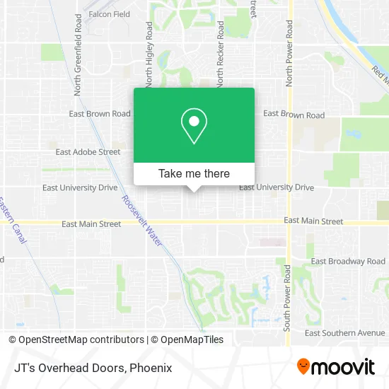 JT's Overhead Doors map