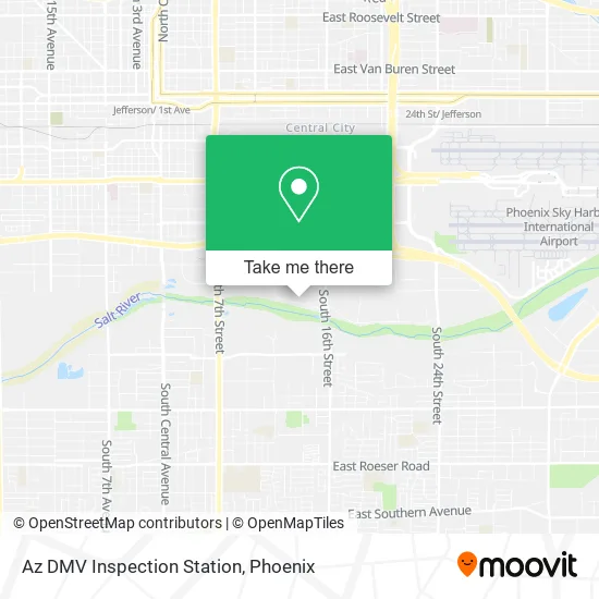 Az DMV Inspection Station map