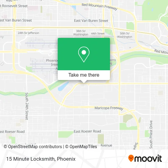 15 Minute Locksmith map