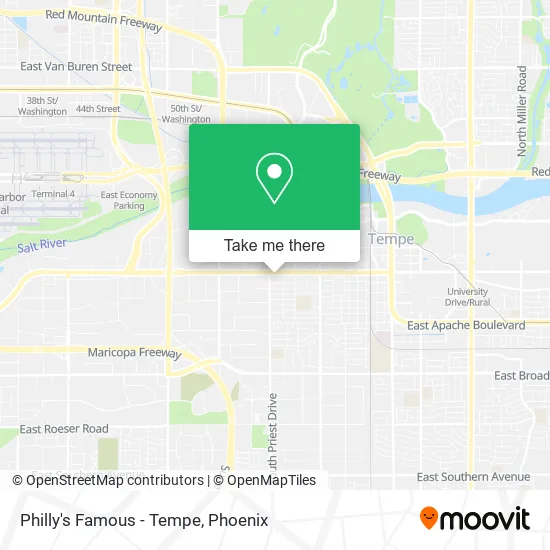 Philly's Famous - Tempe map