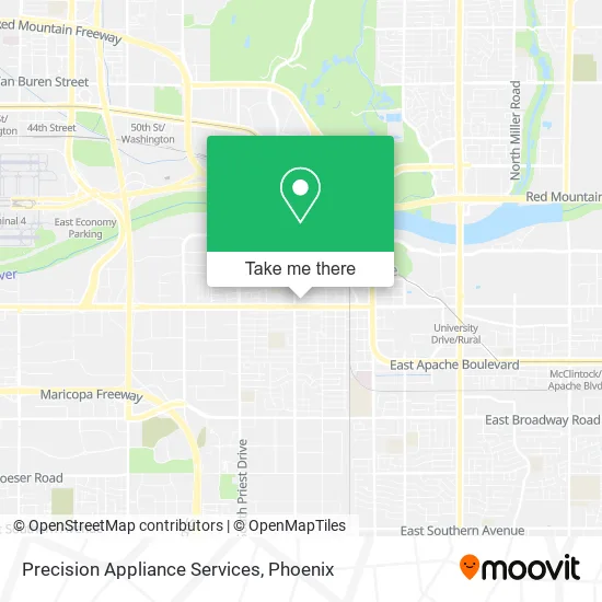 Precision Appliance Services map