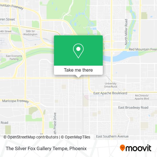 The Silver Fox Gallery Tempe map