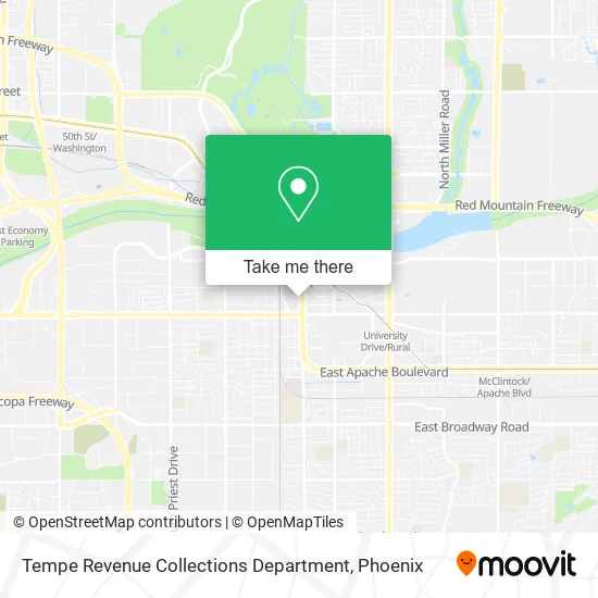 Mapa de Tempe Revenue Collections Department