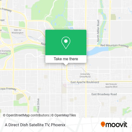 A Direct Dish Satellite TV map