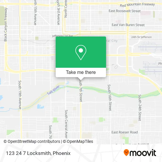 123 24 7 Locksmith map
