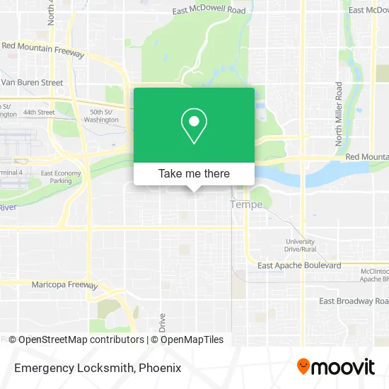 Emergency Locksmith map