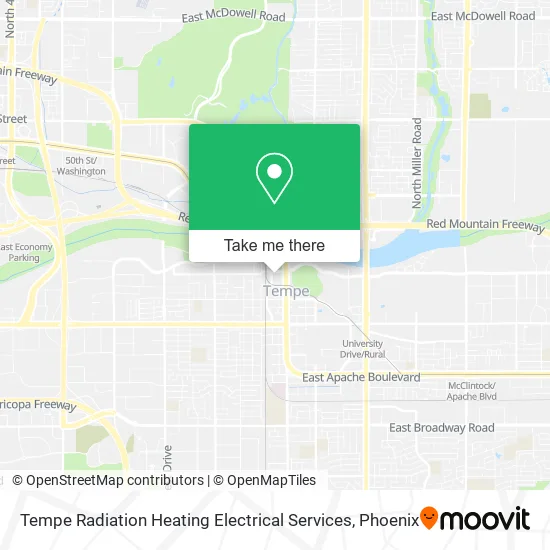 Tempe Radiation Heating Electrical Services map