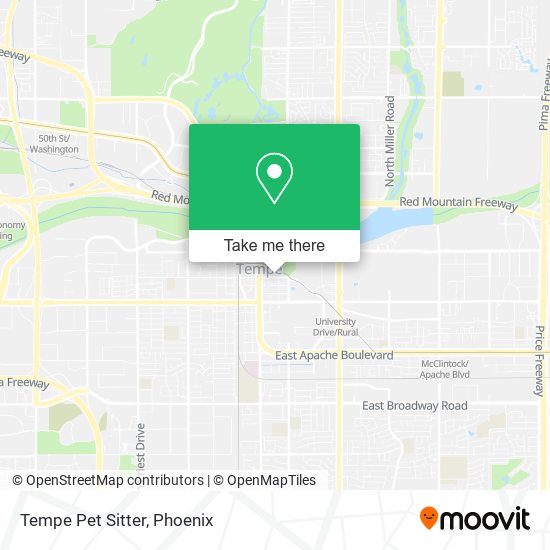 Mapa de Tempe Pet Sitter