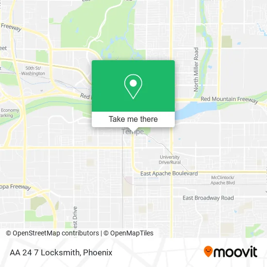 AA 24 7 Locksmith map