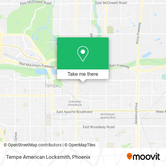 Tempe American Locksmith map