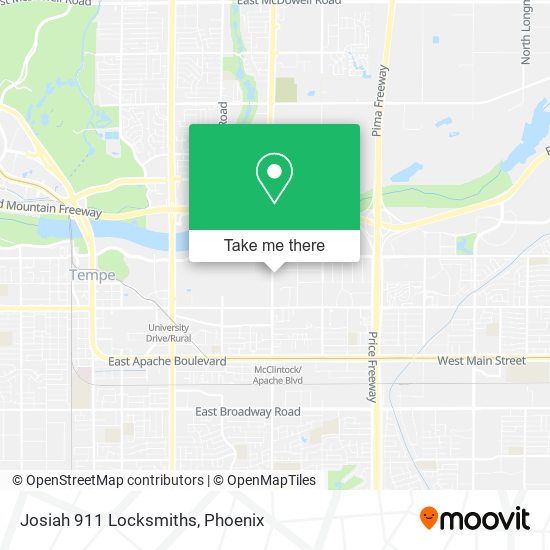 Josiah 911 Locksmiths map