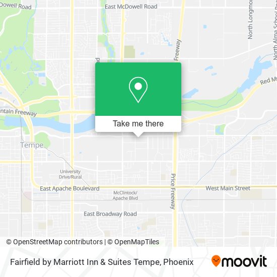 Fairfield by Marriott Inn & Suites Tempe map