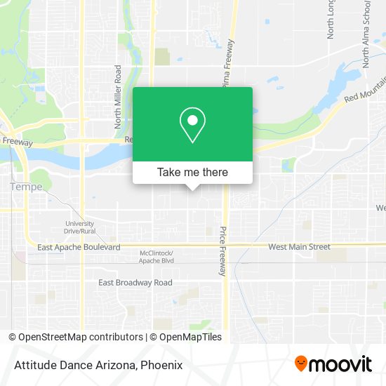 Mapa de Attitude Dance Arizona