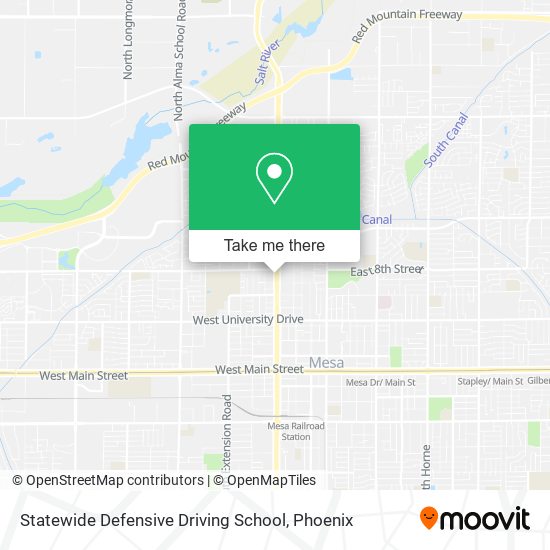 Statewide Defensive Driving School map