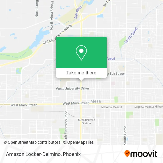 Amazon Locker-Delmino map