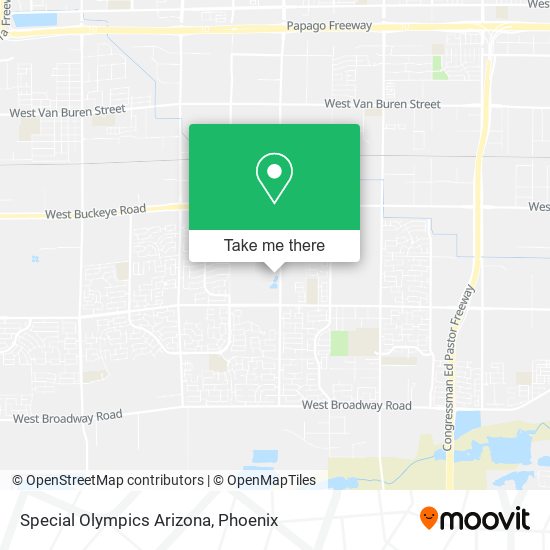 Special Olympics Arizona map