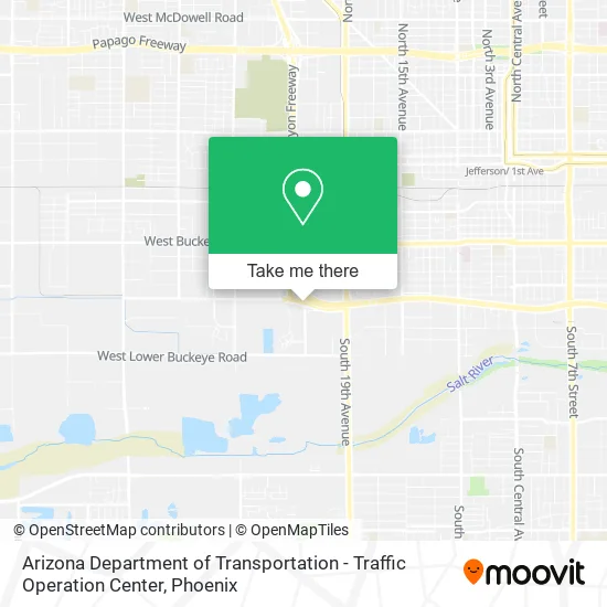 Arizona Department of Transportation - Traffic Operation Center map