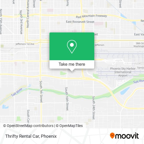 Thrifty Rental Car map