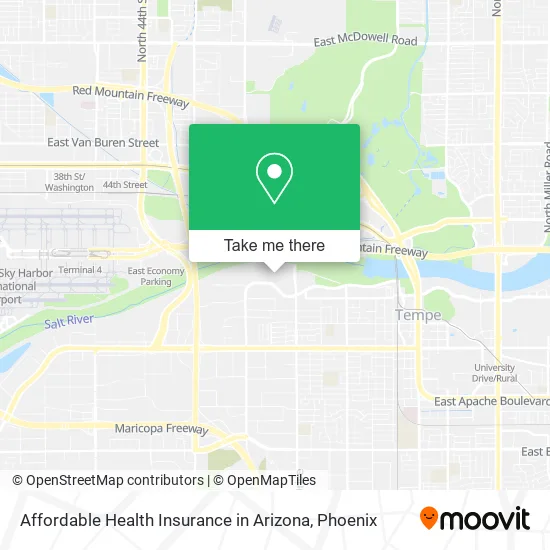 Affordable Health Insurance in Arizona map