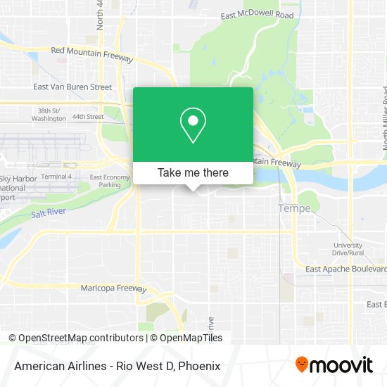 Mapa de American Airlines - Rio West D