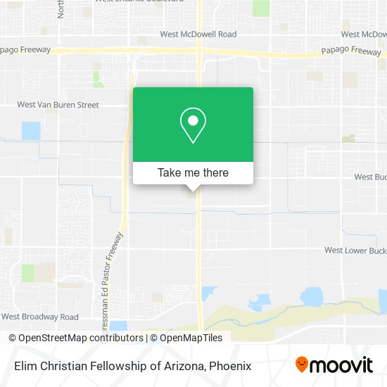 Elim Christian Fellowship of Arizona map